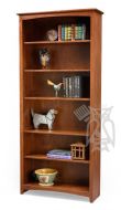 Solid Alder Wood Shaker Bookcase 36" x 84" in Antique Cherry Finish