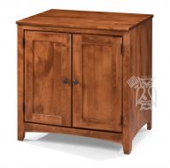 Solid Alder Wood Shaker 2 Door Modular Printer Stand in Antique Cherry Finish