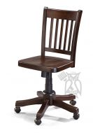Alder Wood McKenzie Swivel Desk Chair Cafe Finish