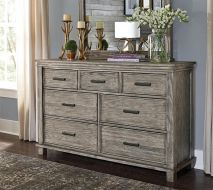 Solid Reclaimed Pine Wood Glacier Point Dresser in Greystone Finish