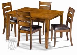 Mango Kitchen Dining Table & Chair Set in Plantation Finish