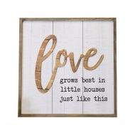 Love Grows Best in Little Houses Just Like This Wood Framed Wall Art