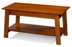 Amish Crafted Solid Quartersawn Oak Wood Marshall Coffee Table in Michaels Finish