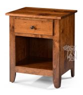 Amish Crafted  Solid Character Cherry Wood Shenandoah 1 Drawer Nightstand in Michaels Finish