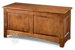 California Made Solid Wood Sunrise Cedar Lined Blanket Chest in Maple Wood