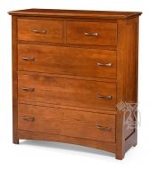 California Made Solid Cherry Wood Sunrise Deep Drawer Chest