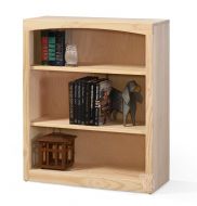 Solid Pine Wood Unfinished Modern Style Bookcase 30" wide x 36" high