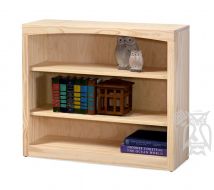 Solid Pine Wood Unfinished Modern Style Bookcase 36" wide x 30" high