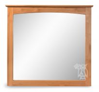 Solid Alder Wood Shaker Mirror in Natural Finish