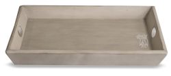 Mahogany Wood Westwood Accent Tray in Taupe Finish