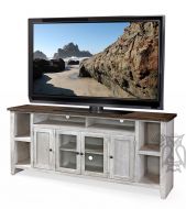 Oak Wood Eastport 84" Console in Drifted White Finish