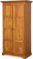 Solid Pine Wood Polo 2 Full Door Wardrobe in Cinnamon Finish