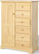 Solid Pine Wood Polo Man's Chest in Natural Finish