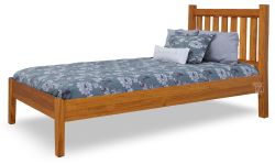 Solid Pine Wood Soho Twin Bed in Cinnamon Finish