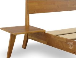 Solid Cherry Wood Linn Shelf Nightstand Natural Finish