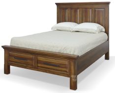 Solid Wood Hill Crest Queen Bed in Old Chestnut Finish
