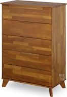 Solid Cherry Wood Linn Chest of Drawers in Natural Finish