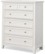 Poplar Wood Bonanza Chest of Drawers in White