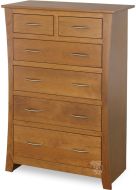Amish Crafted Solid Premium Cherry Wood Garrett 6 Drawer Chest in Gold Dust Finish
