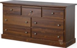 Solid Pine Wood Soho Dresser in Mahogany Finish