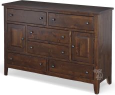 California Made Solid Knotty Alder Wood Dresser in Callaway Finish