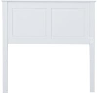 Solid Alder Wood Shaker Full Panel Headboard in Snow White Finish