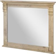 Solid American Wormy Maple Wood Carlisle Corbel Mirror in Warm Natural Finish