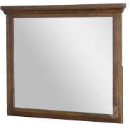 Solid Wood Hill Crest Mirror in Old Chestnut Finish