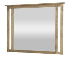 Amish Crafted Solid Maple Wood Platte River Mirror in Oatmeal Finish