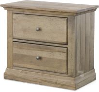 Solid American Wormy Maple Wood Carlisle Nightstand in Warm Natural Finish