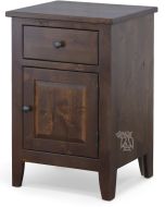 California Made Solid Knotty Alder Wood Right Door Nightstand in Callaway Finish