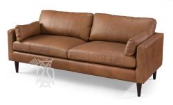 American Made Trafton Top-Grain Leather Sofa in Rust