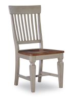 Solid Wood Hickory & Stone Finish Vista Slatback Side Chair