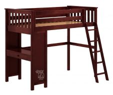 Solid Wood Framed Canterbury Twin Study Loft in Cherry