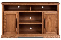 Oak Wood Colonial Place 54" Wide TV Stand in Golden Oak Finish