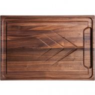 Solid Walnut Wood Rectangle Carving Board in Natural Finish
