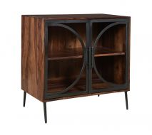 Solid Exotic Sheesham Wood Cadence 2 Door Credenza