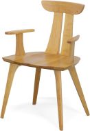 Solid Cherry Wood Estelle Arm Chair in Natural Finish