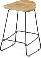 Solid Acacia Wood Nature's Edge Backless Stool
