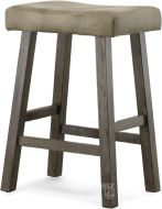 Rustic Grey Saddle Counter Stool 26" High