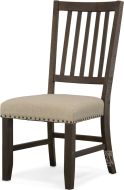 Pine Wood Willow Creek Slatback Side Chair in Chocolate Finish