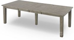 Solid Reclaimed Pine Wood Outer Banks 96" Long Extension Table in Driftwood Finish