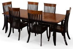 Amish Crafted Solid Elm & Maple Wood Christy Extension Table & Chair Set
