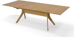  Solid Cherry Wood Audrey 96" Long Extension Dining Table in Natural Finish