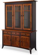 Amish Crafted Solid Elm & Maple Wood Christy Buffet & China Hutch