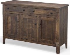 Amish Crafted Solid Rough Sawn Maple Wood Buffet Server in Bark Finish