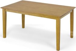 Solid Parawood Simplicity Rectangle Kitchen Table in Honey Finish