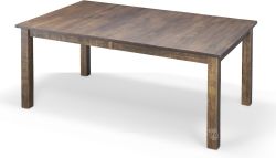 Amish Crafted Solid Rough Sawn Maple Wood Table in Bark Finish