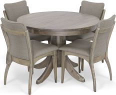 Amish Crafted Solid Ambrosia Maple Wood Easy Street Round Table & Chair Set in Bel-Air Finish