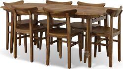Solid Sheesham Fusion Dining Table & Chair Set in Harvest Finish
